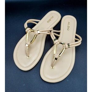 ALDO Cream Nude Sandels Flip Flop